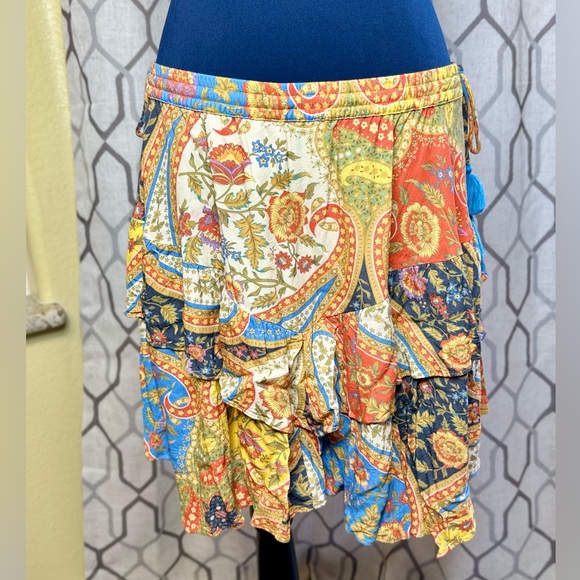 EUC Spell & the Gypsy Collective Kaleidoscope Belladonna Handkerchief Mini Skirt - Picture 9 of 15
